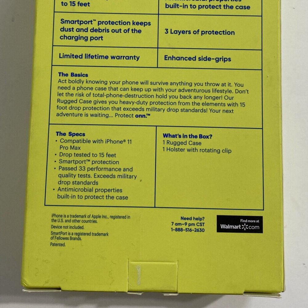 iPhone 11 Pro Max Protect Onn Rugged Case Holster & Rotating Clip Grey Gray NEW - Picture 5 of 5